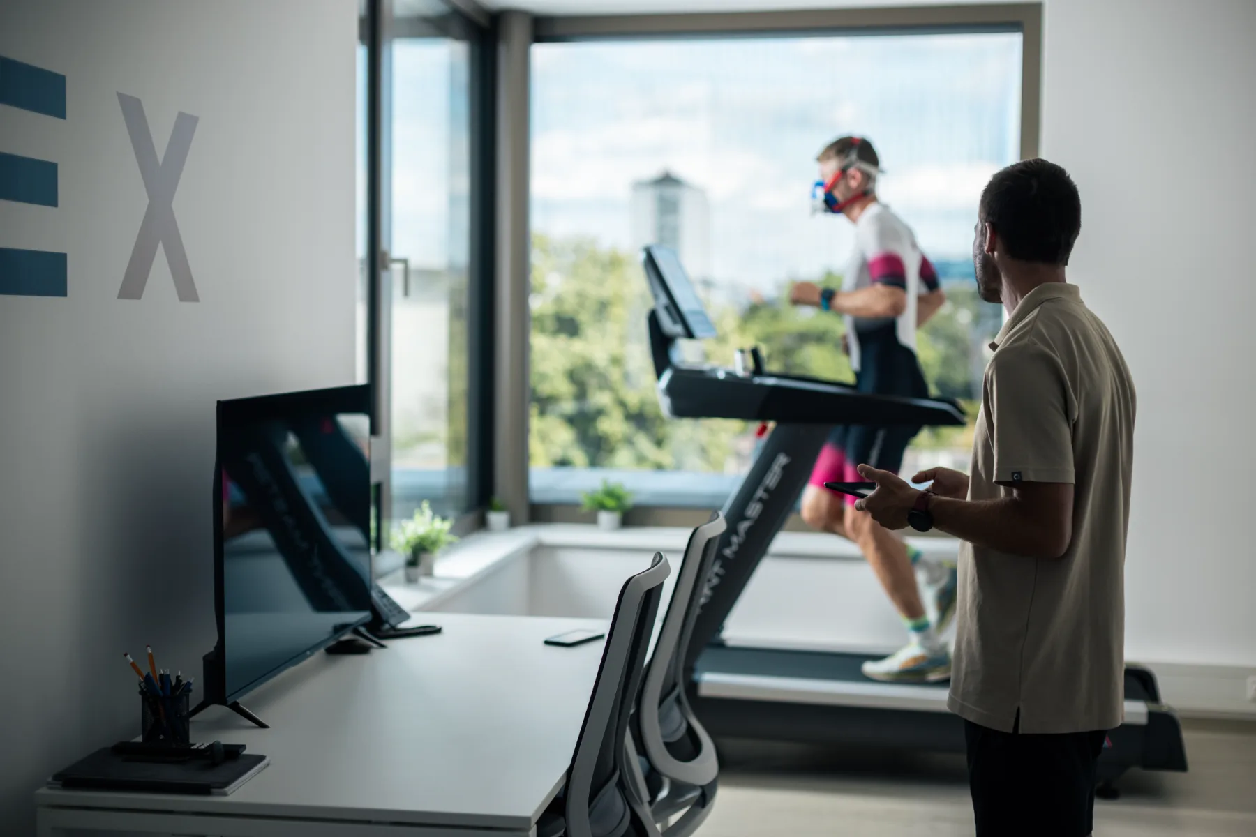 Fachliche Begleitung einer Laufbanddiagnostik mit Atemmaske